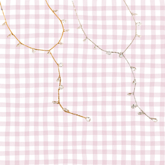NARMEEN WHITE GEM DROP NECKLACE