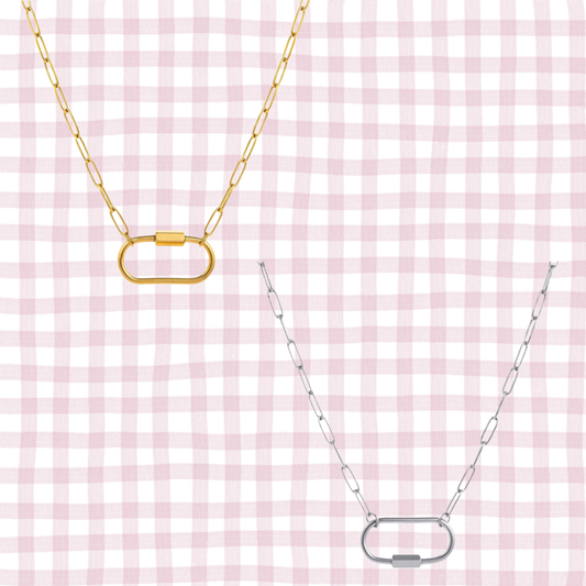OVAL CLASP CHARM NECKLACE