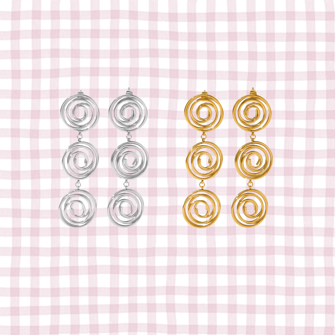 SPIRAL DROP EARRINGS