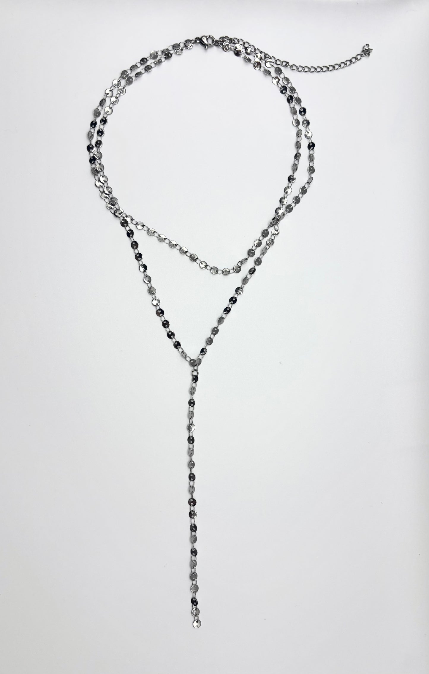 SEQUIN DOUBLE CHAIN Y NECKLACE