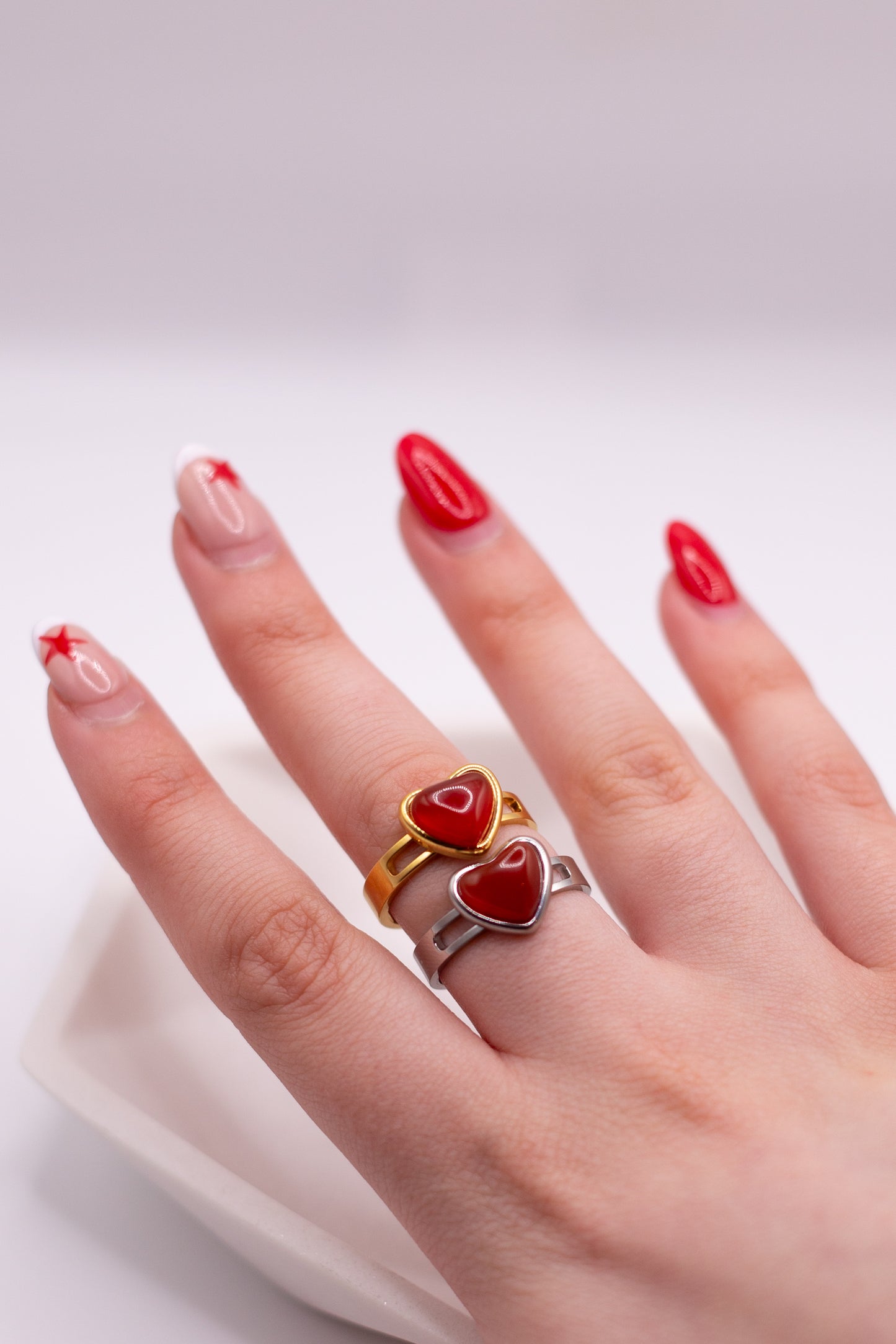 GENEVIEVE ADJUSTABLE HEART RING